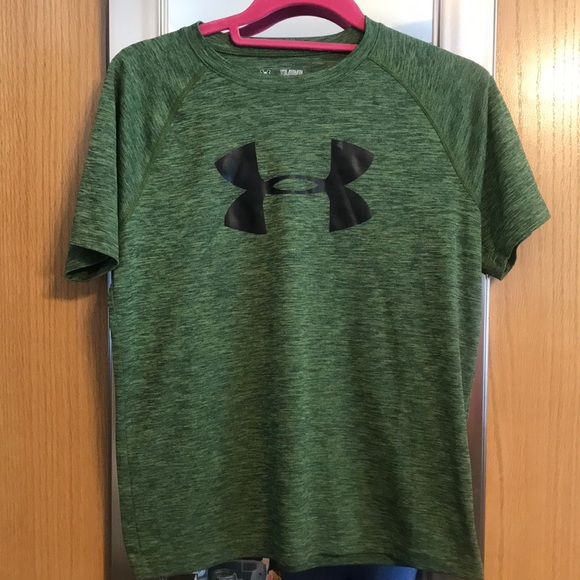 Under Armour Other - Heathered green Under Armour youth XL short sleeve logo shirt